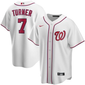 Maillot Baseball Washington Nationals Trea Turner Nike Blanc Domicile Player - Enfant